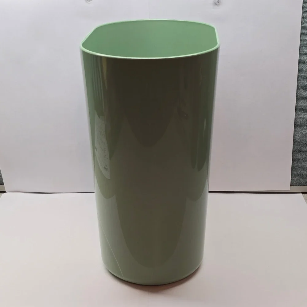 Rubbermaid 7612 Wastebasket Vintage Sage Green Oval Trash Can Retro MCM Style